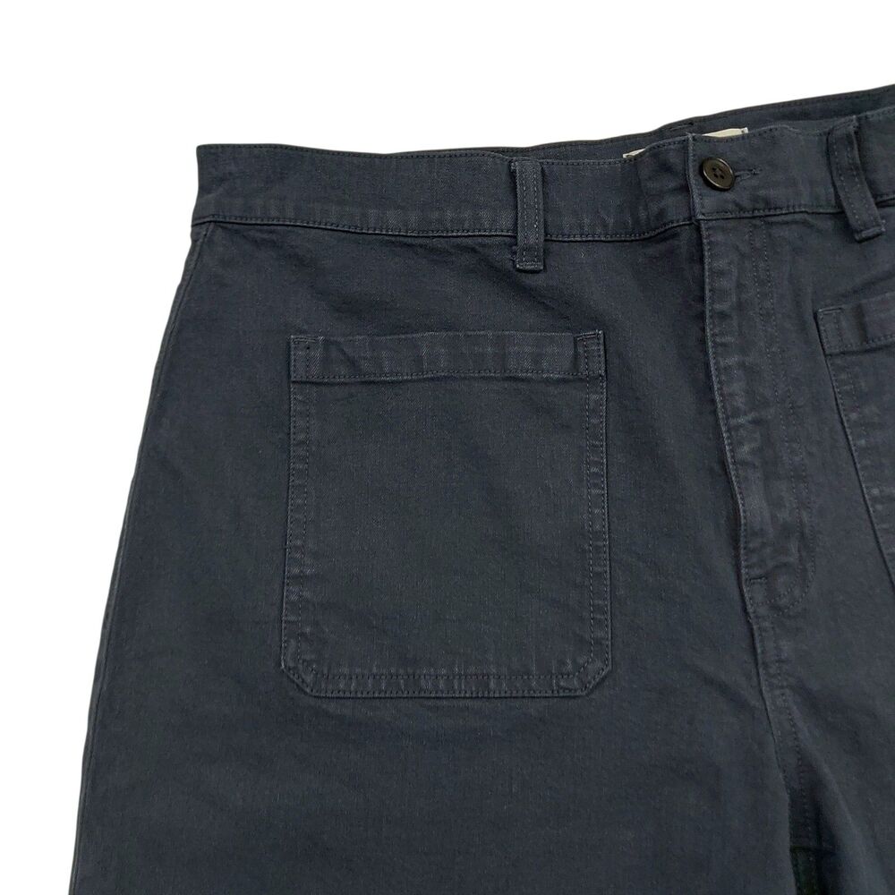 Madewell Emmet Wide Leg Jeans Women 33x30 Navy Blue High Rise Patch Pocket Retro - Picture 2 of 12